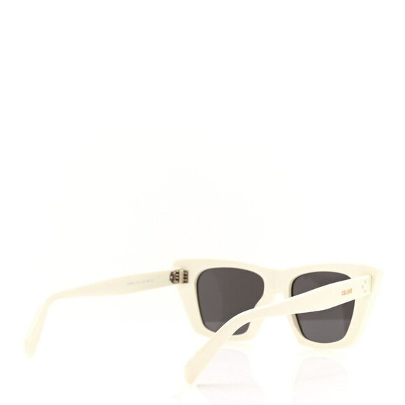 Celine CL40187I Acetate Cat Eye Sunglasses White Beige Womens Size OS - Picture 3 of 11
